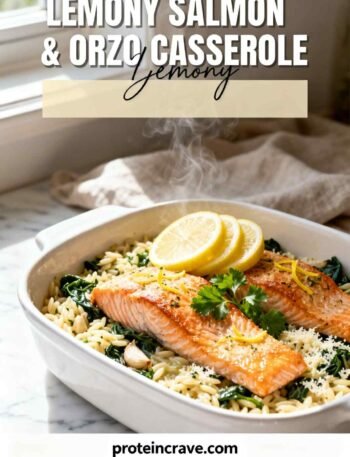 Lemony Salmon & Orzo Casserole
