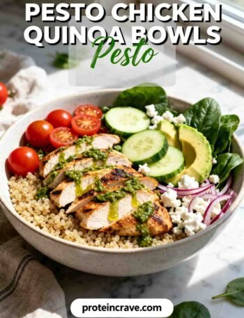 Pesto Chicken Quinoa Bowls