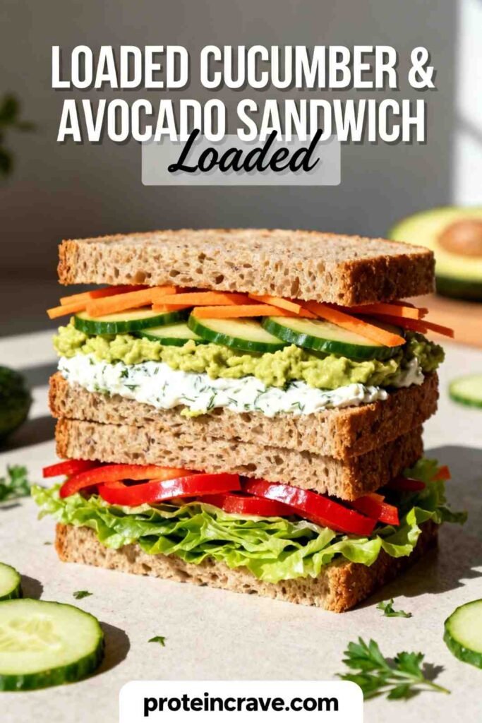 Loaded Cucumber & Avocado Sandwich