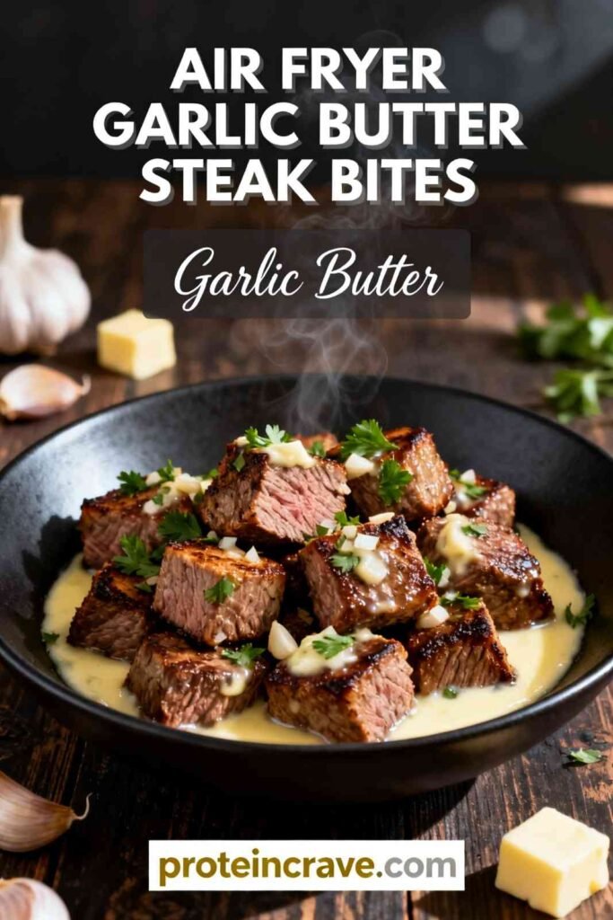 Air Fryer Garlic Butter Steak Bites