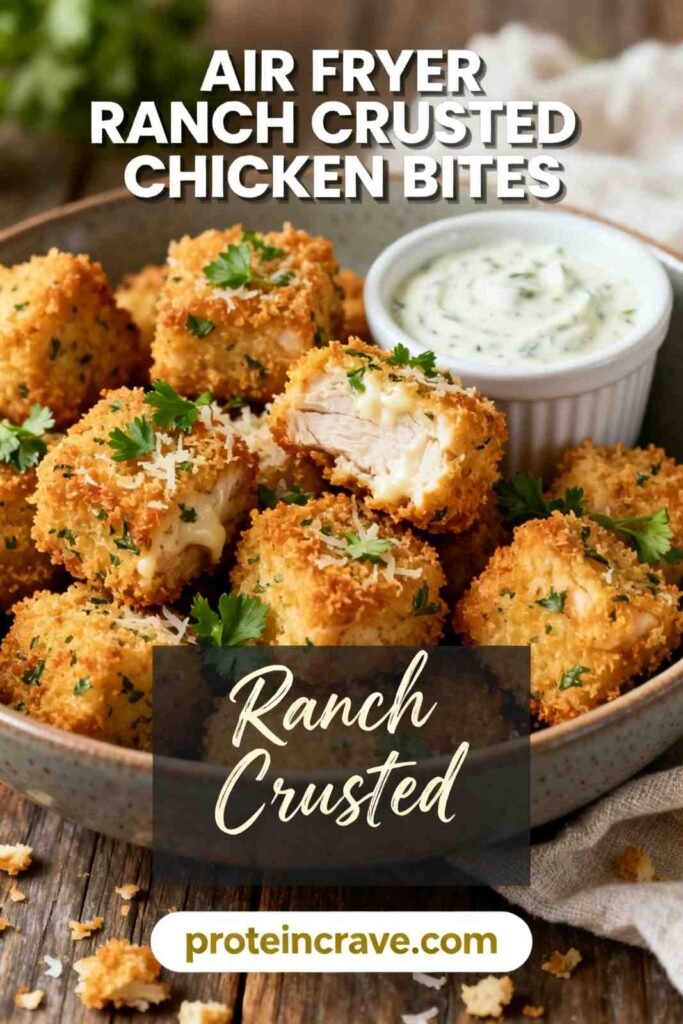 Air Fryer Ranch Crusted Chicken Bites