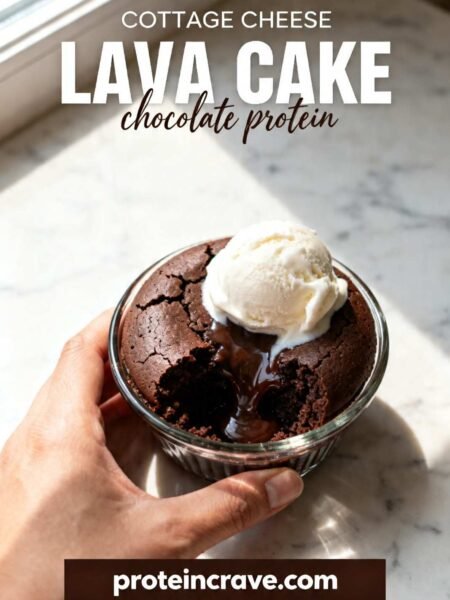 Cottage Cheese Lava Cake (Chocolate Protein)