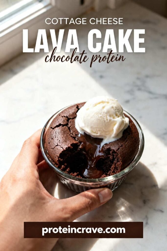 Cottage Cheese Lava Cake (Chocolate Protein)