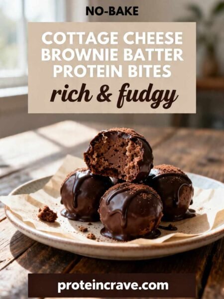 No-Bake Cottage Cheese Brownie Batter Protein Bites