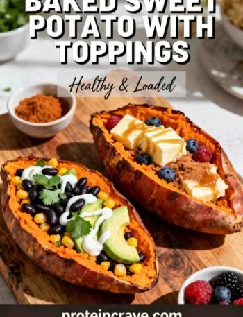 Baked Sweet Potato with Toppings