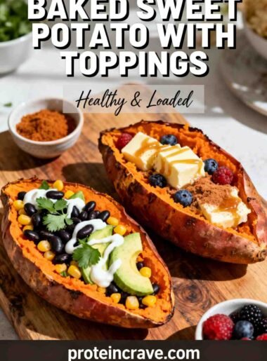 Baked Sweet Potato with Toppings
