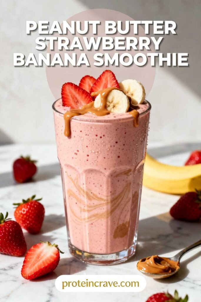 Peanut Butter Strawberry Banana Smoothie