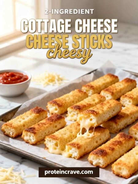 2-Ingredient Cottage Cheese Cheese Sticks