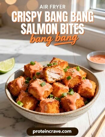 Air Fryer Crispy Bang Bang Salmon Bites