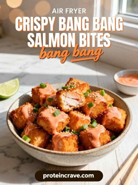 Air Fryer Crispy Bang Bang Salmon Bites