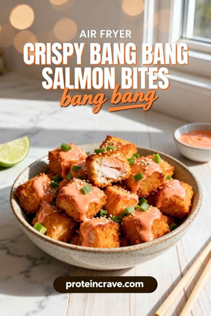 Air Fryer Crispy Bang Bang Salmon Bites
