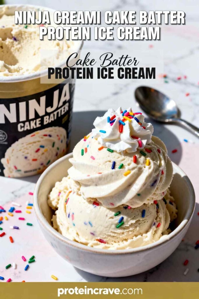 Ninja Creami Cake Batter Protein Ice Cream
