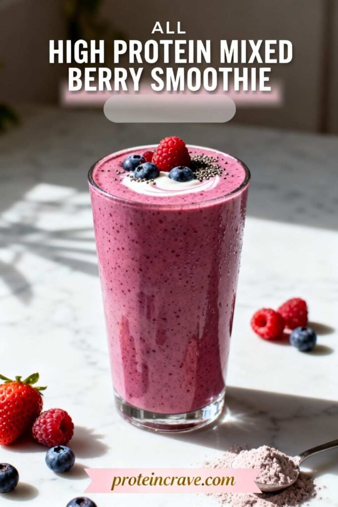 HIGH PROTEIN Mixed Berry Smoothie