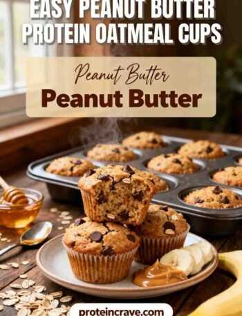 Easy Peanut Butter Protein Oatmeal Cups