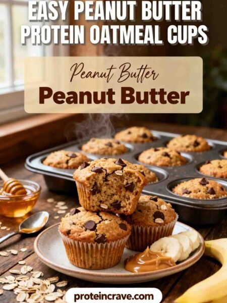Easy Peanut Butter Protein Oatmeal Cups