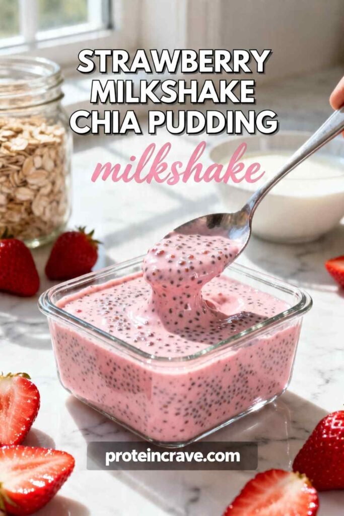 Strawberry Milkshake Chia Pudding