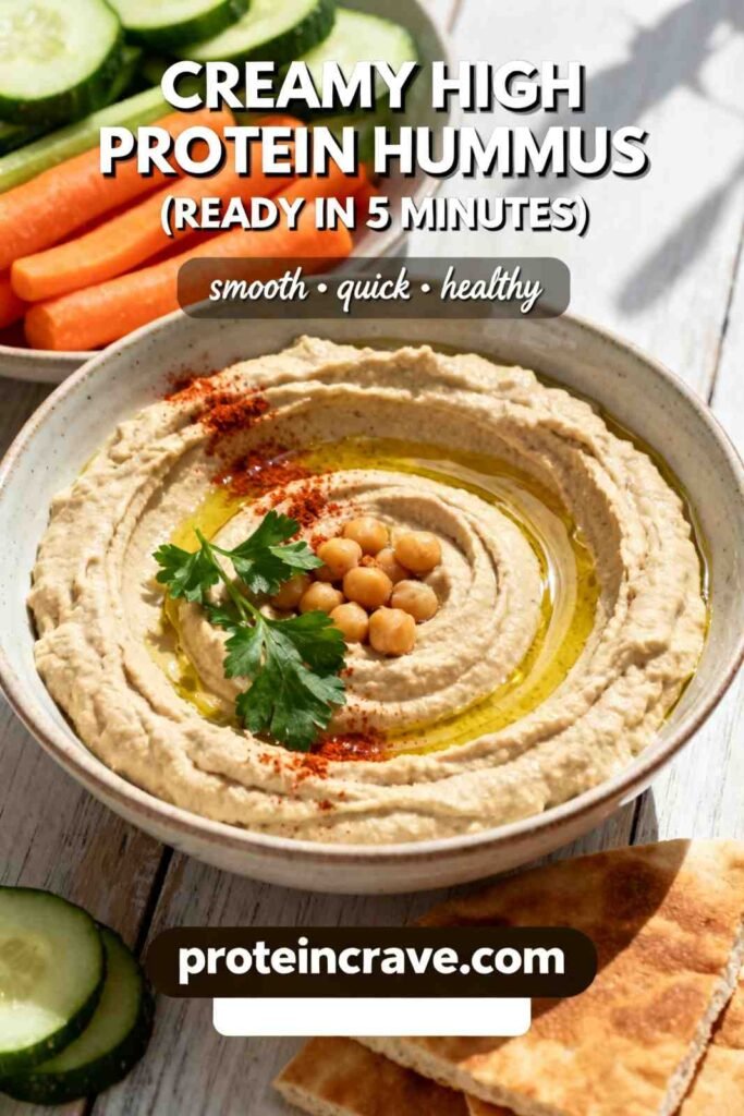 Creamy High-Protein Hummus (Ready in 5 Minutes)
