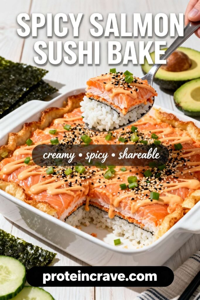 Spicy Salmon Sushi Bake