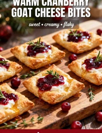 Warm Cranberry Goat Cheese Bites