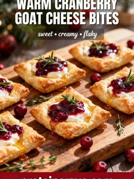 Warm Cranberry Goat Cheese Bites