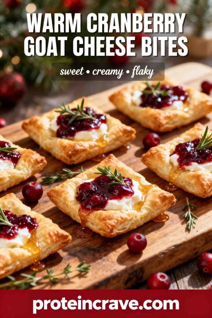 Warm Cranberry Goat Cheese Bites