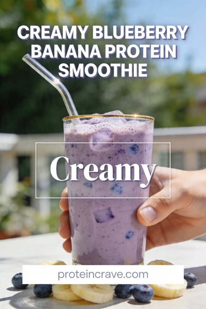 Creamy Blueberry Banana Protein Smoothie