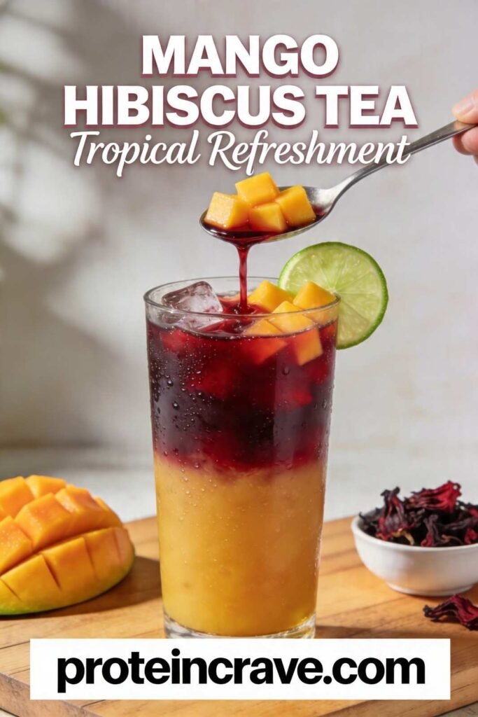 High-Protein Mango Hibiscus Tea