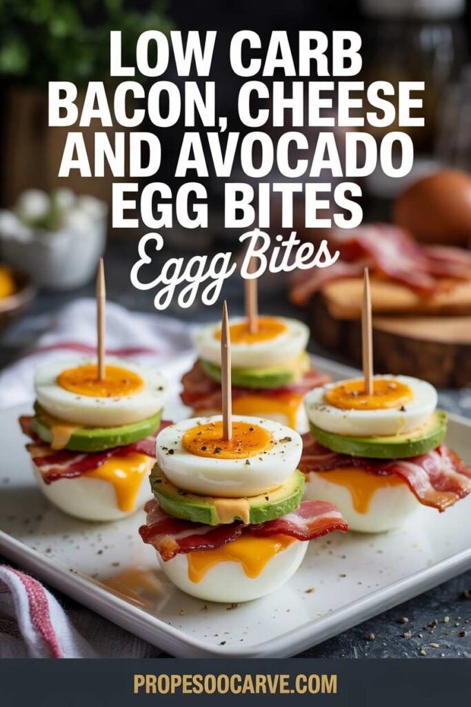 Low-Carb Bacon, Cheese and Avocado Egg Bites