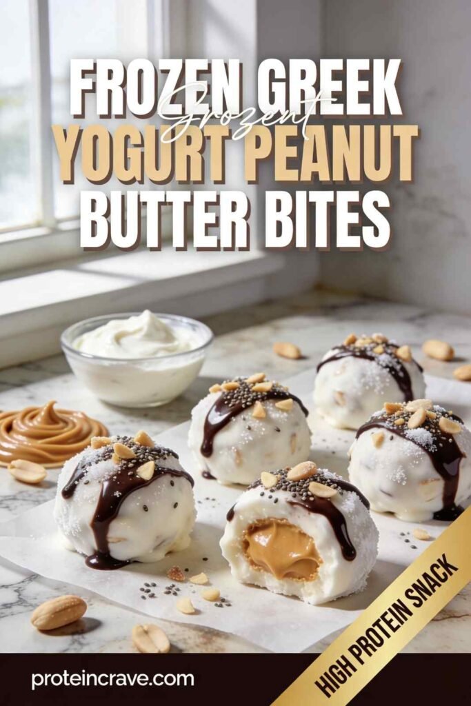 Frozen Greek Yogurt Peanut Butter Bites