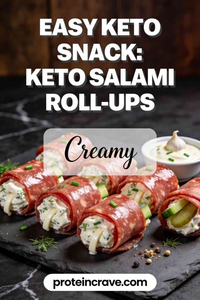 Easy Keto Snack: Keto Salami Roll-Ups