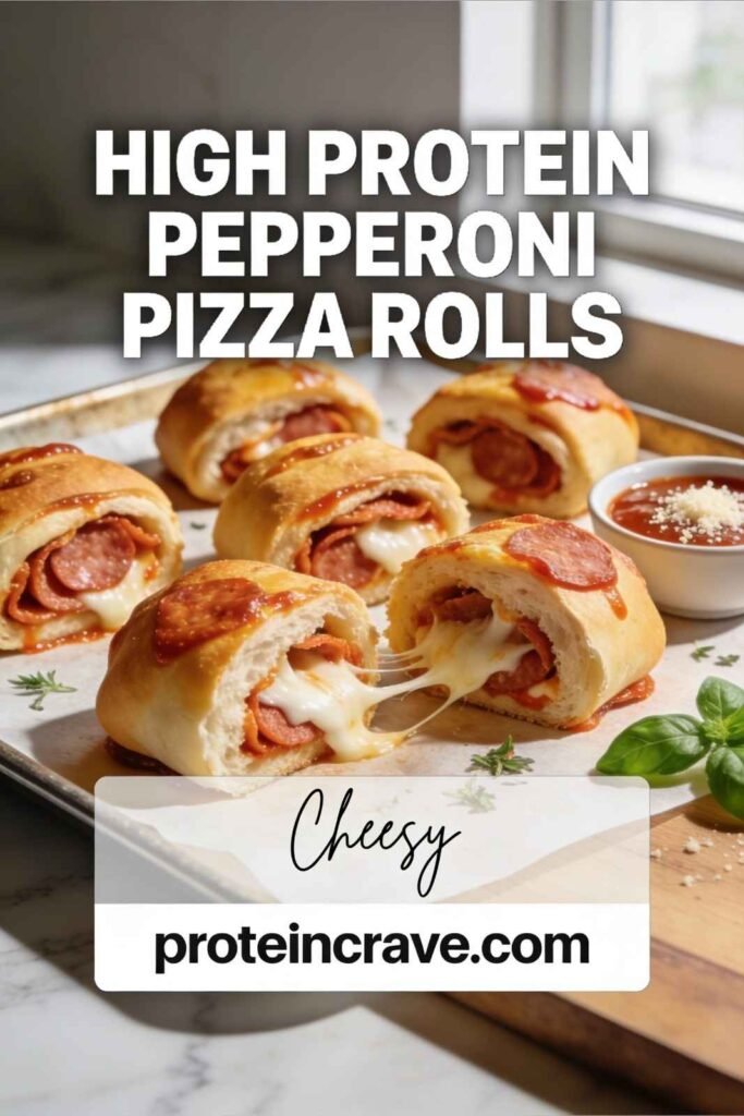 High-Protein Pepperoni Pizza Rolls
