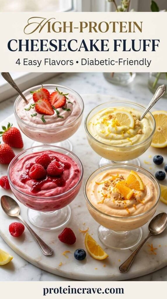 High-Protein Cheesecake Fluff – 4 Easy Flavors