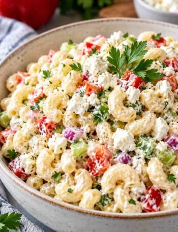 Feta Macaroni Salad Creamy Classic
