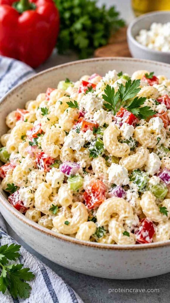 Feta Macaroni Salad Creamy Classic
