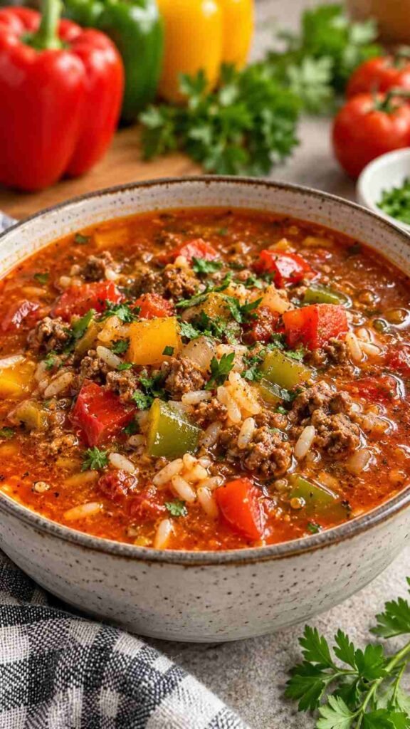 Stuffed Bell Pepper Soup
